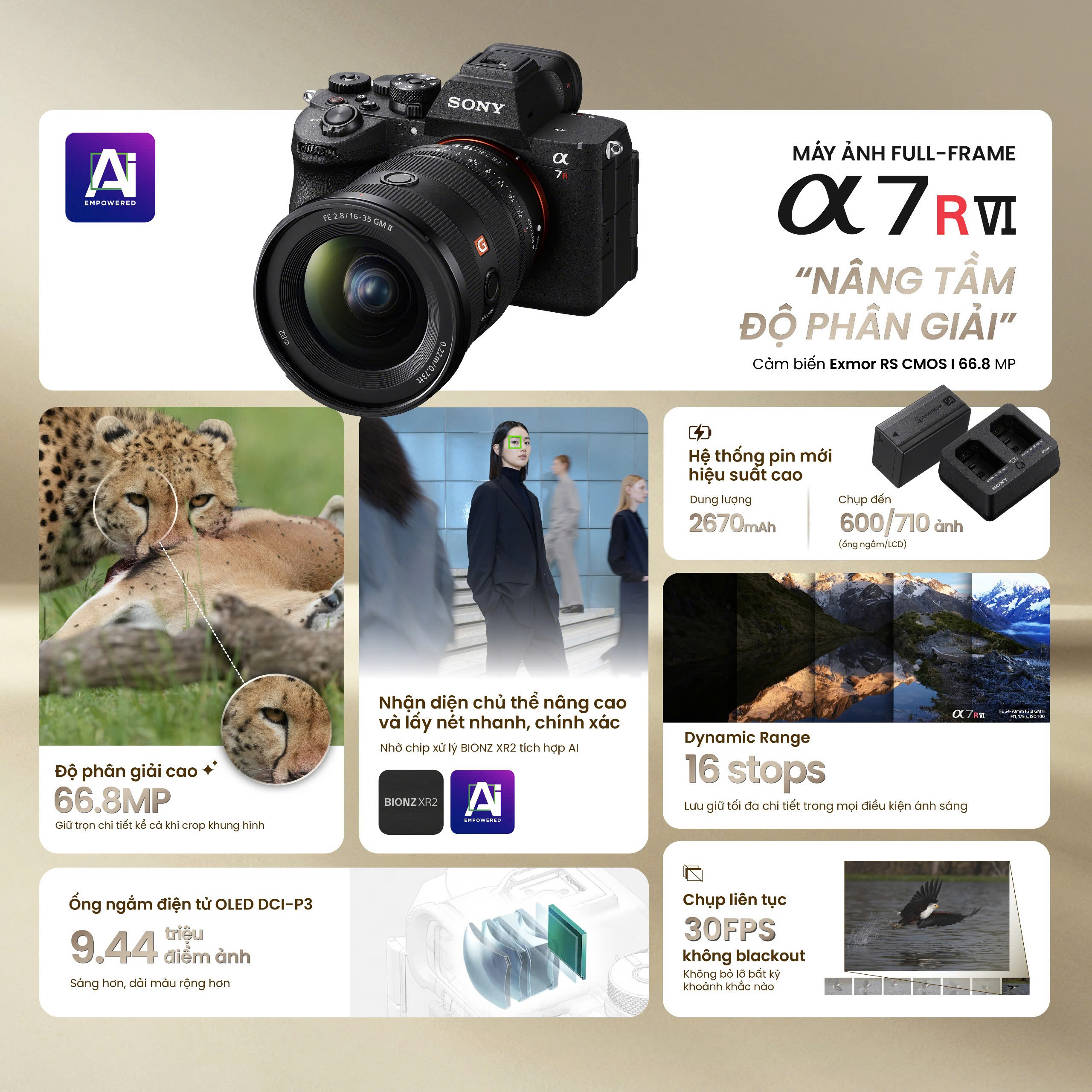 Sony Alpha A7R VI (A7RM6) | Chính Hãng Body Only