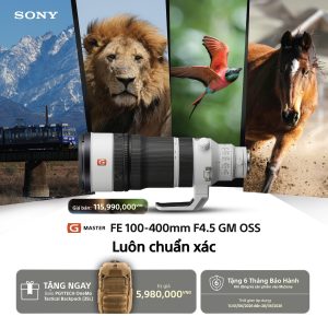 Sony FE 100-400mm F4.5 GM OSS (SEL100400MC) | Chính Hãng