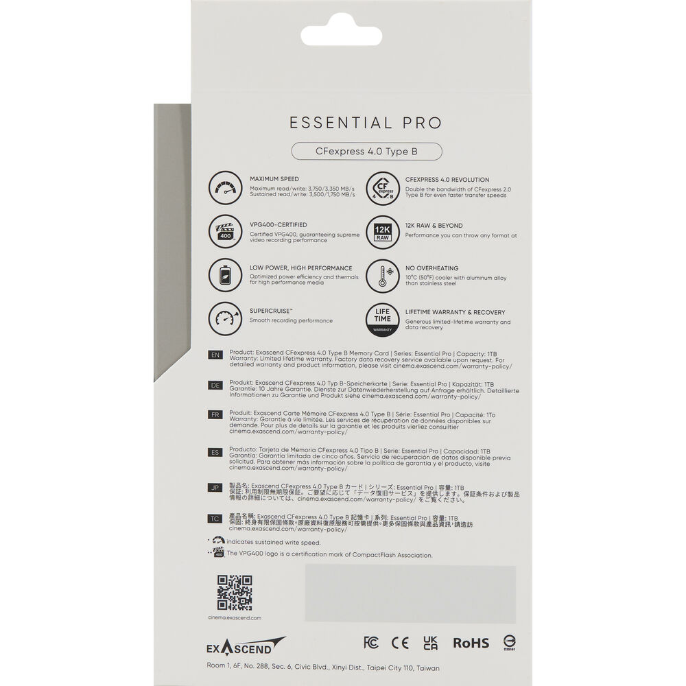Thẻ nhớ Exascend 512GB Essential Pro CFexpress 4.0 Type B | Chính Hãng - Ảnh 4
