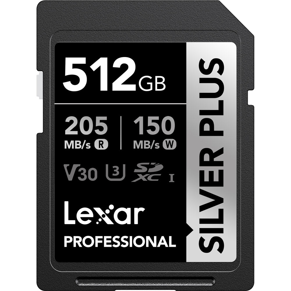 Thẻ nhớ SD Lexar Professional Silver Plus UHS-I U3 512GB | Chính Hãng