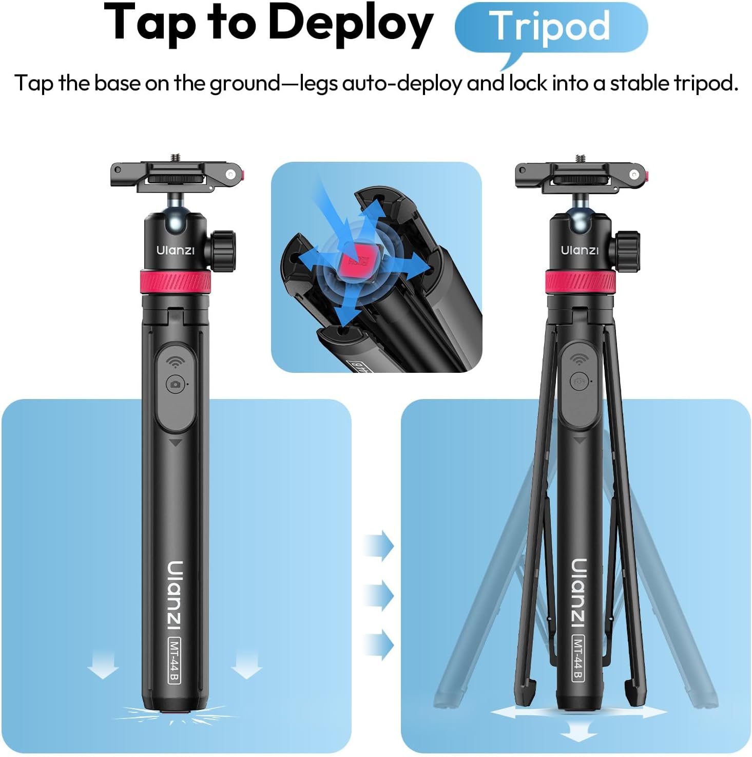 Tripod có Bluetooth dùng cho máy ảnh Ulanzi MT-44 B - Ảnh 2