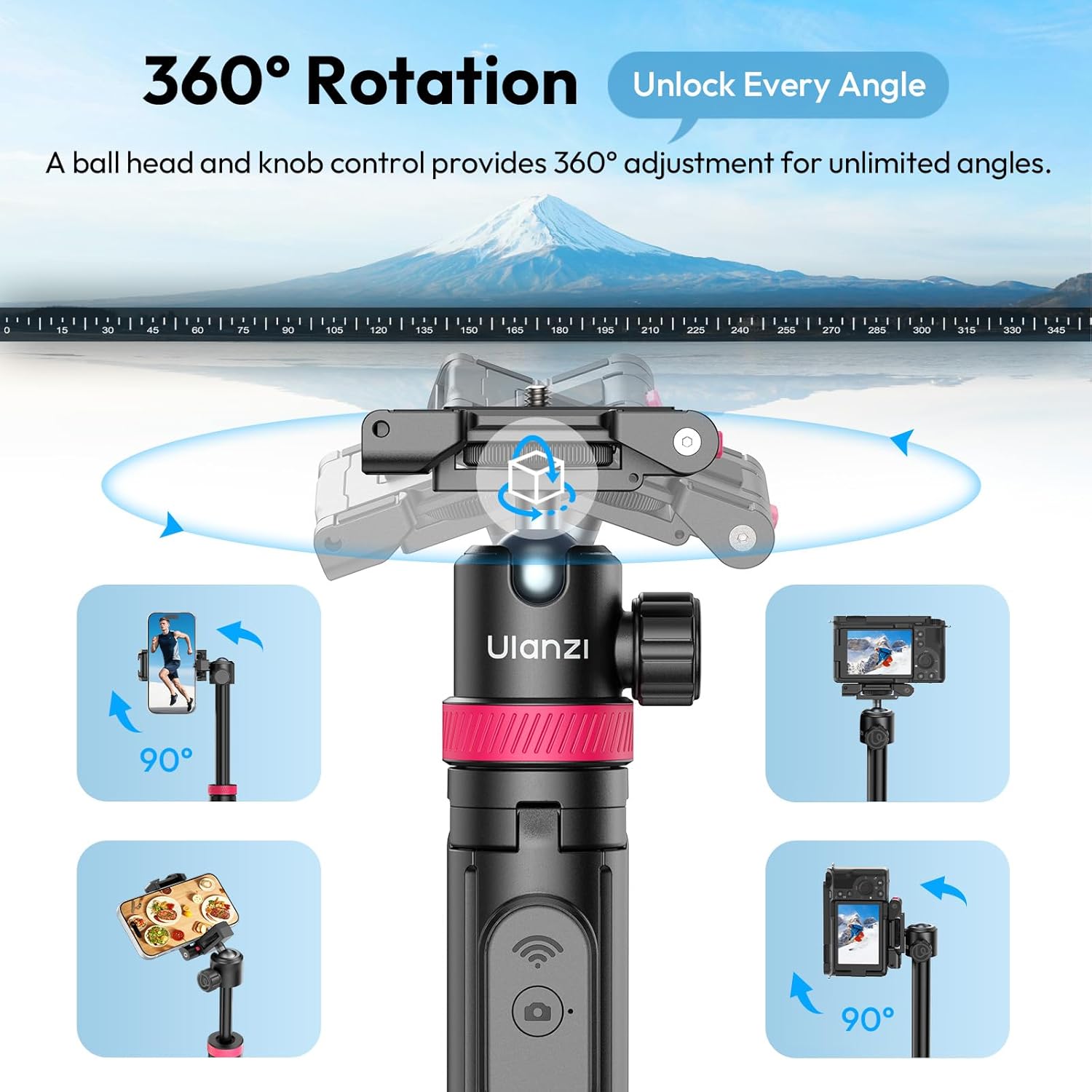Tripod có Bluetooth dùng cho máy ảnh Ulanzi MT-44 B - Ảnh 4