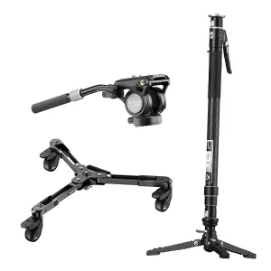 YC ONION Dolly MQD30 + Pineta Pro Peak Tripod + Fluid Head FH60S | Chính Hãng