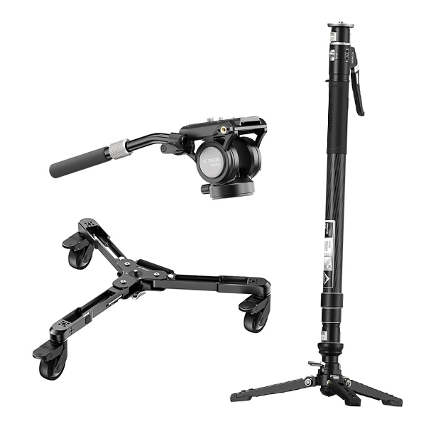 YC ONION Dolly MQD30 + Pineta Pro Peak Tripod + Fluid Head FH60S | Chính Hãng